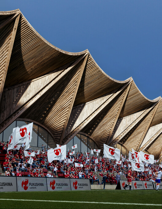 VUILD Designs Timber Stadium in Fukushima Drawing on Japanese Traditions of Renewal - Image 5 of 12