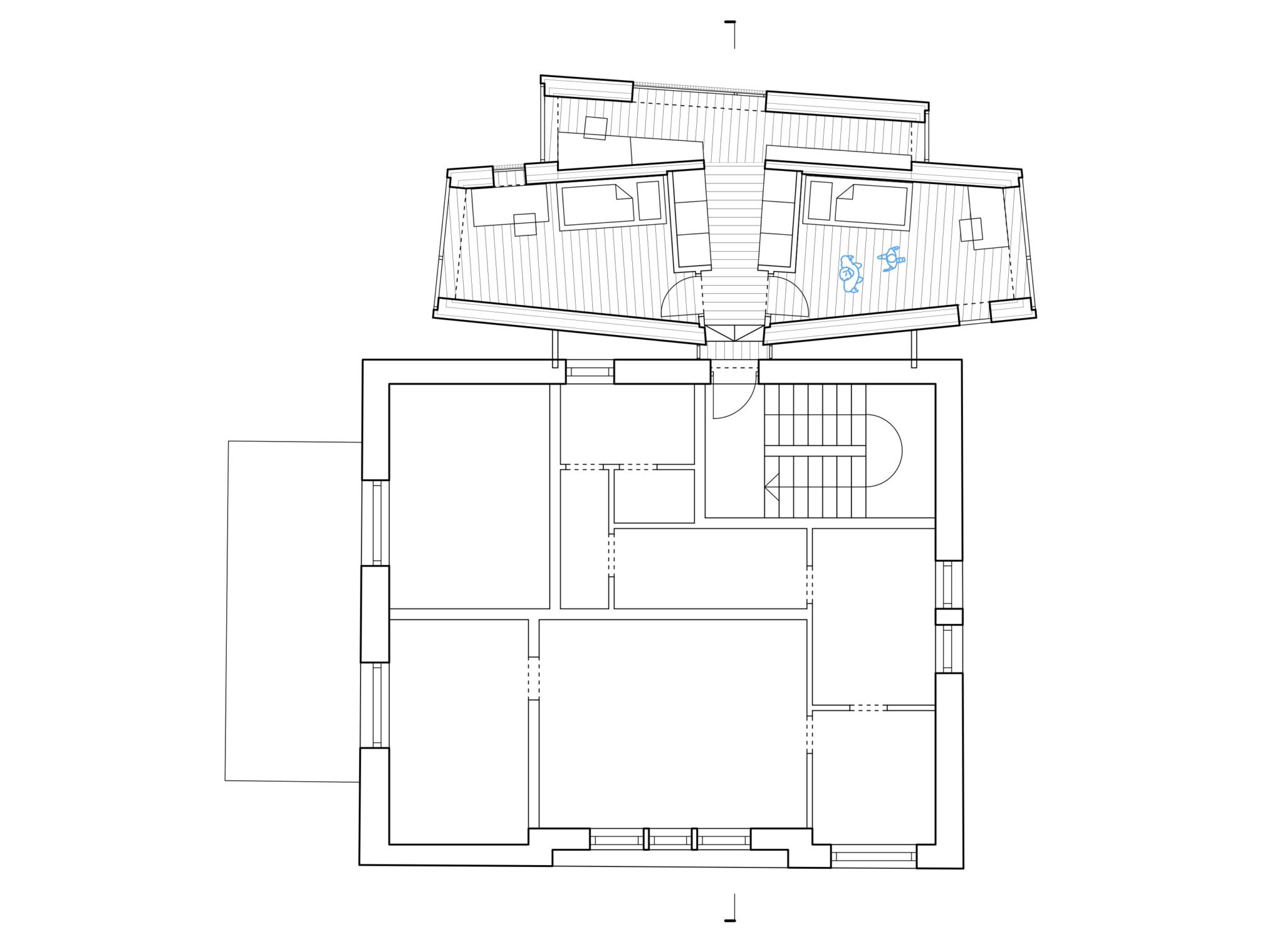 Wooden extension to an existing house