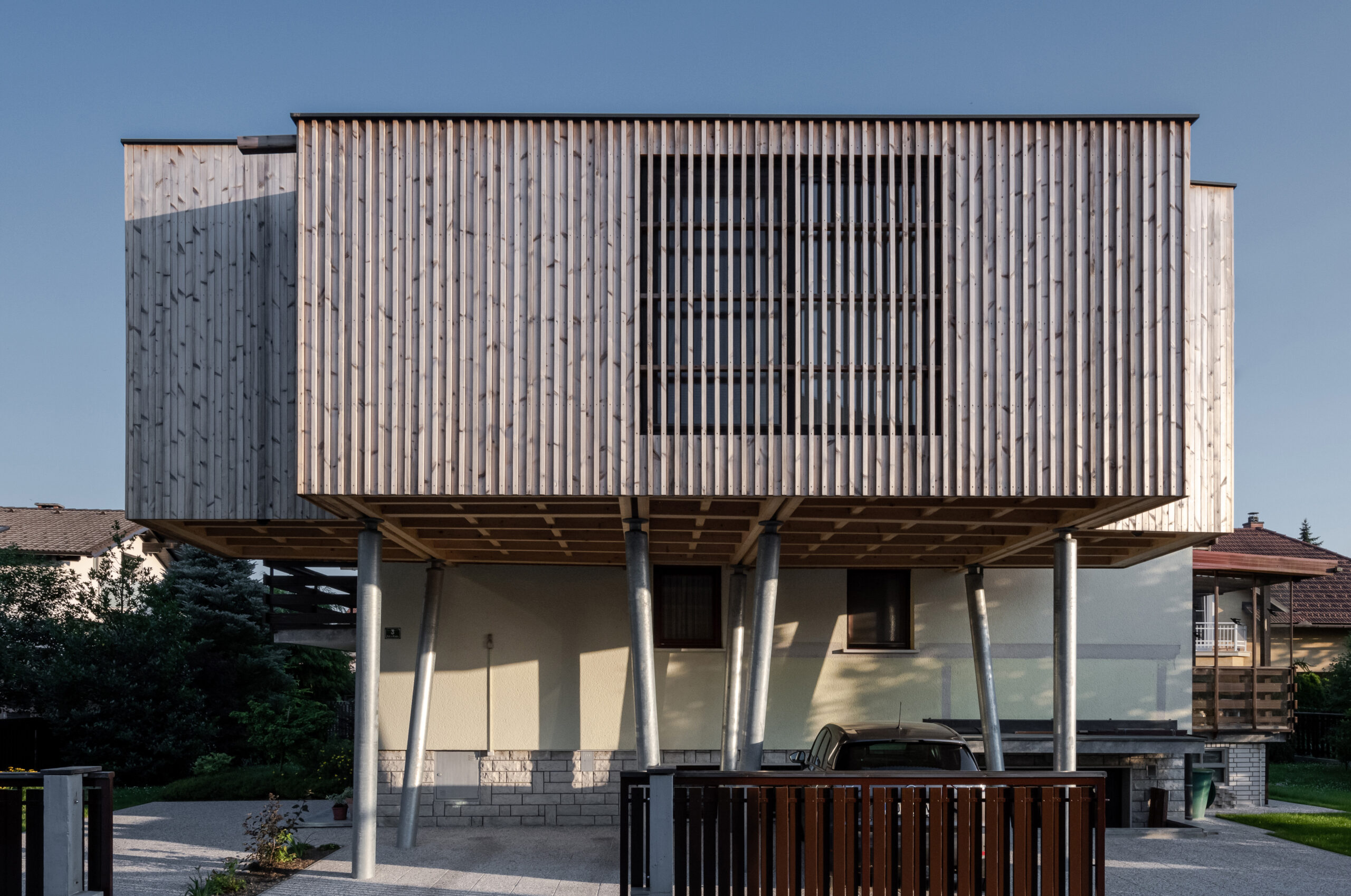 Wooden extension to an existing house