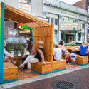 Parklet in Downtown Norfolk, VA, 2015. Projects designed by Jackie Parks and Work Program Architects . Image © Yuzhu Zheng “Coming Together” Exhibition in Washington Explores Post-Pandemic Transformations of Community and Public Spaces - Image 4 of 23