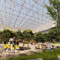 View of Courtyard. Image © WEISS/MANFREDI with Courtesy of NHMLAC WEISS/MANFREDI Reveals Updated Designs for La Brea Tar Pits Transformation in Los Angeles - Image 4 of 11