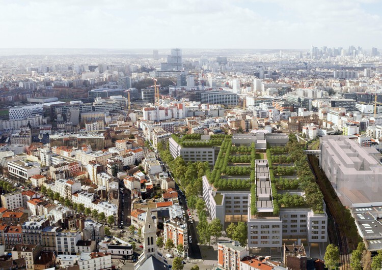 Renzo Piano Building Workshop and Brunet Saunier & Associés Secure Permit for Urban Forest Hospital in Greater Paris - More Images