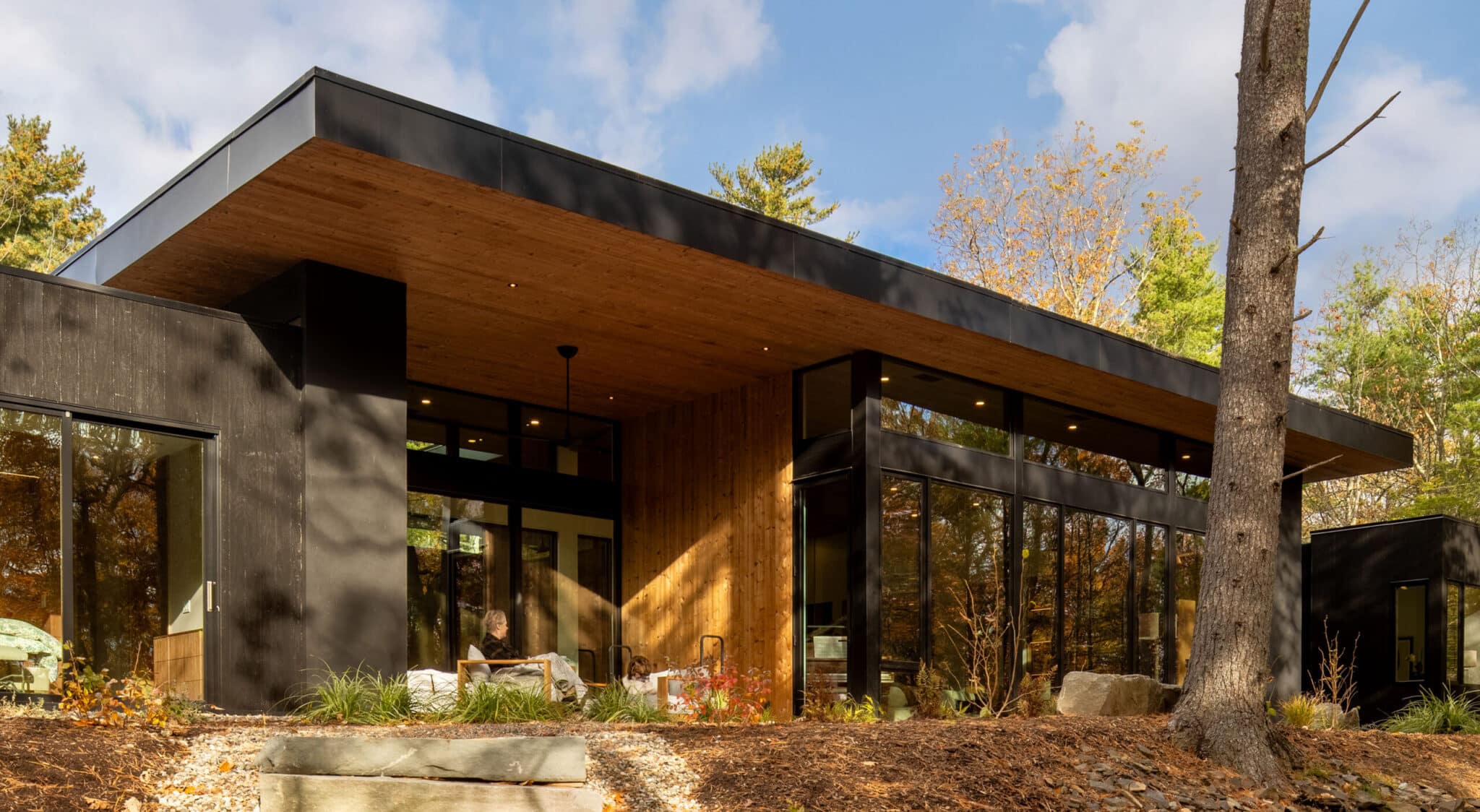 숲과 형태 사이: 허드슨 밸리의 미술에서 영감을 받은 중정형 주택이 전하는 고요함