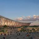 Aquatics Centre. Image Courtesy of BDP BDP, Cox Architecture, and Collage Design Unveil a Sports District Around the World's Largest Stadium in India - Image 4 of 5