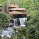 Fallingwater in renovation, designed by Frank Lloyd Wright, May 3, 2025. Image © quiggyt4 via Shutterstock Frank Lloyd Wright’s Fallingwater Reopens After Restoration, Celebrating Its 90th Anniversary - Image 4 of 5