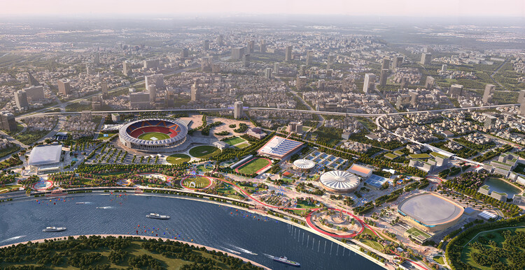 BDP, Cox Architecture, and Collage Design Unveil a Sports District Around the World's Largest Stadium in India - More Images