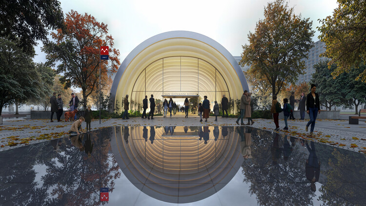 UNS and Settanta7 Selected to Design Turin Metro Line 2 as a 32-Station Network - More Images