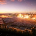 Renderings for the Shakira Stadium project in Madrid, 2026. Image © © BIG-Bjarke Ingels Group Pop Star Architecture: BIG Designs Multi-Use Stadium for Shakira’s World Tour in Madrid, Spain - Image 2 of 13