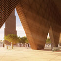 The Grand Mosque, Mashrabiya lattice reinterprets Najdi mud-brick patterns. Image © X Architects X Architects Design Grand Mosque for Saudi Arabia’s Diriyah Gate Development - Image 4 of 8