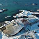 The Whale by Dorte Mandrup, Construction phase. Image © Tejre Løkke Dorte Mandrup’s The Whale Advances Along Norway’s Arctic Coastline - Image 2 of 11
