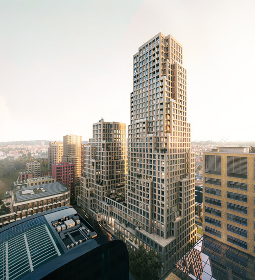 MVRDV Obtains Construction Permit for Low-Carbon Mixed-Use Tour & Taxis Towers in Brussels - More Images