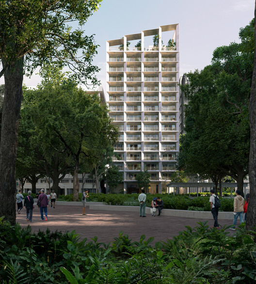 Henning Larsen Reveals Designs for Residential Tower Adjacent to Daan Park in Taipei - More Images