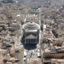 Aerial view of the Roman Pantheon in Italy, 2026. Image © STARTT architecture / Alessandro Penso and Flytodiscover STARTT Designs New Access to the Archaeological Areas Behind the Pantheon in Rome - Image 2 of 17