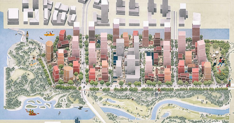 SLA Designs Public Spaces and Streetscapes for Toronto's New Island Community in the Port Lands - More Images