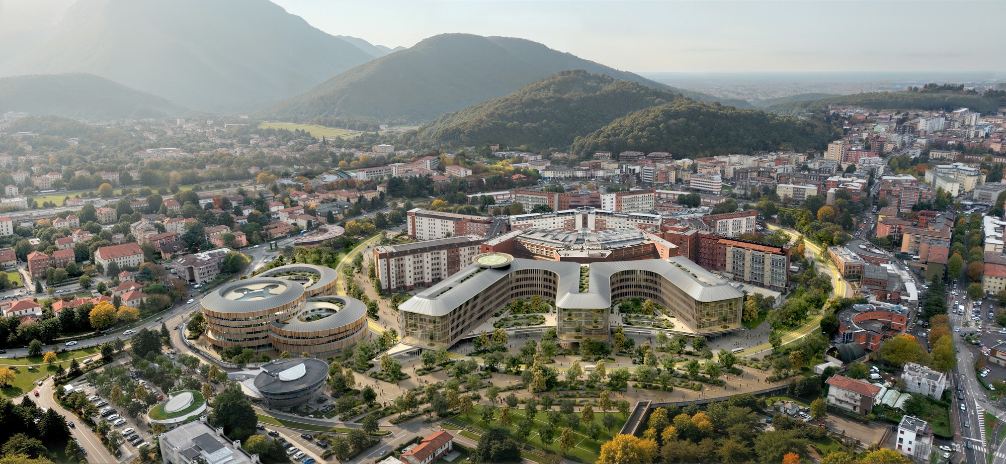 CRA-Carlo Ratti Associati와 Park Associati 주도 팀, 이탈리아 Brescia의 Spedali Civili 병원 캠퍼스 재설계에 선정