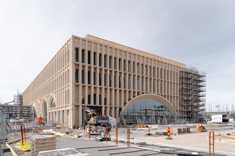 Reused Brick and Timber Shape Reiulf Ramstad Arkitekter's New Railway Station in Sweden - More Images