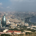 Baku Flame Towers / HOK. Image © Farid Khayrulin ZHA Designs 198-Hectare Urban District Around Baku Expo Center in Azerbaijan - Image 5 of 5
