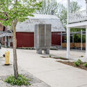 Jack Self, Josh Harskamp and Max Fine's architectural battery in Cannington, Ontario, 2026. Image © Jon Laytner Prototype Architectural Battery Turns Public Space Into Urban Energy Storage in Ontario, Canada - Image 3 of 19