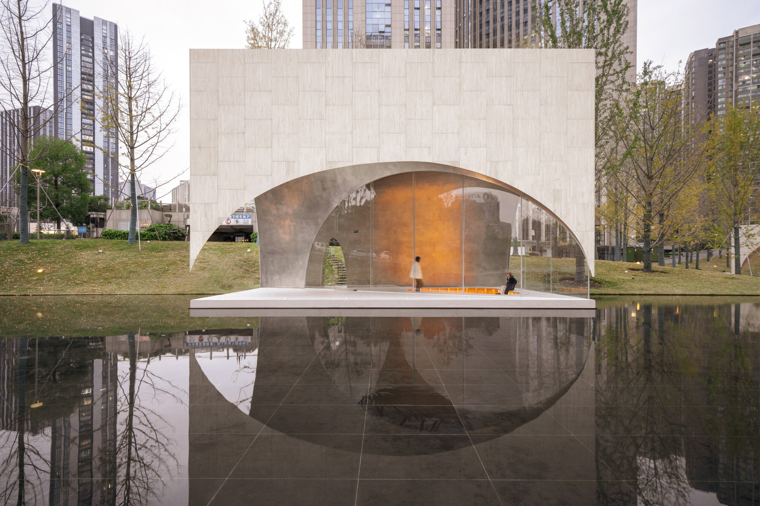 Interior view of the Xima Library at the AYDC Public Art Center.XI; XI