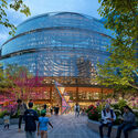 Chicago's Thompson Center redevelopment project. Garden view. Image © Pixelflakes for Google Google Unveils New Renderings of Chicago's Thompson Center Redesign, Marking Its Escape From Demolition - Image 5 of 5