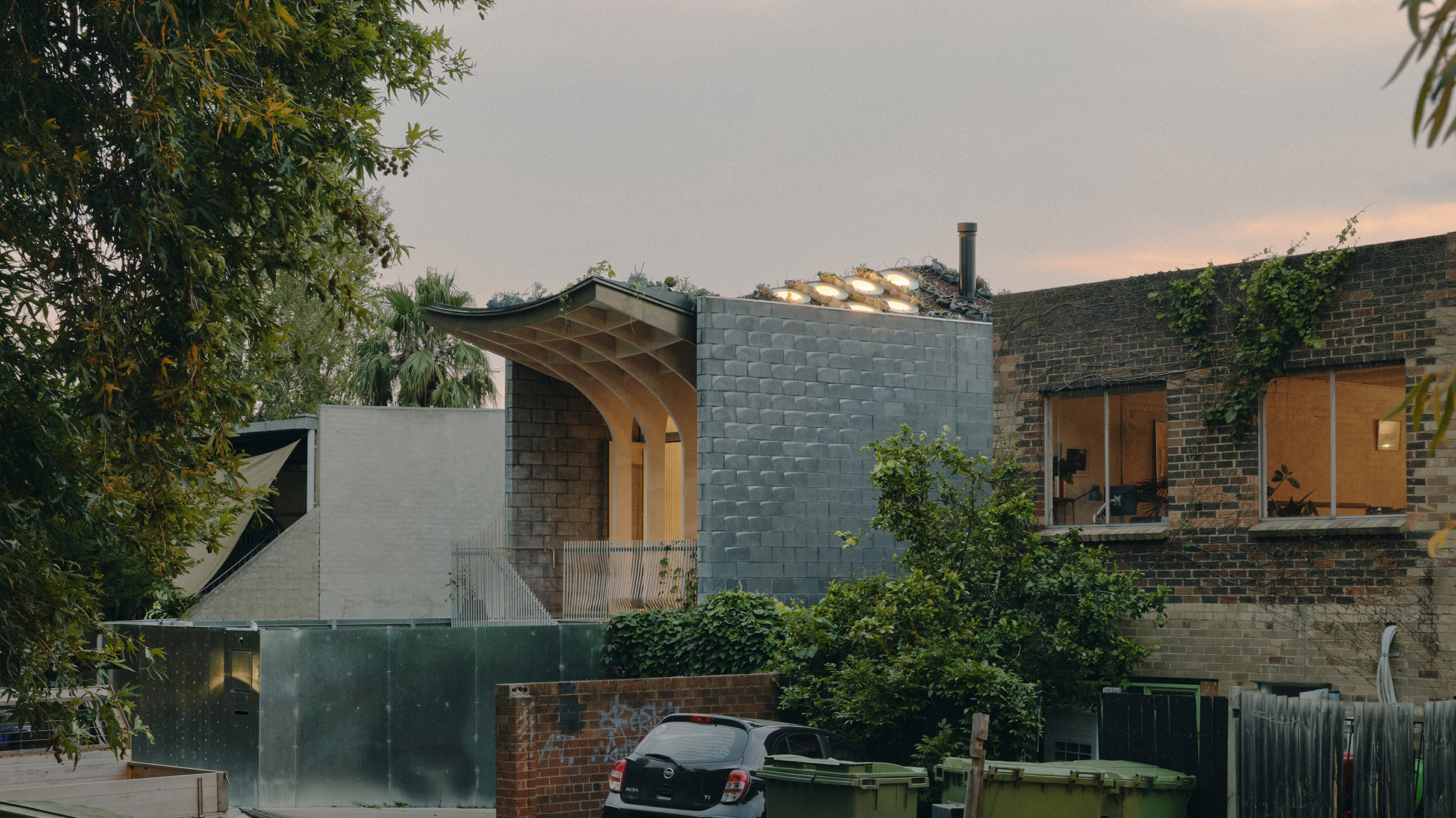 Rooftop garden and exterior details of Northcote House.