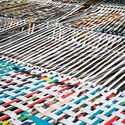 Limbo Engawa, 2026. Steel, salvaged billboard tarpaulin. Co-commissioned by Art Omi and Limbo Museum. Image Courtesy of Art Omi. Photo: Nadia Boyea TAELON7’s Limbo Engawa Installation Moves From Accra to Art Omi in New York - Image 5 of 10