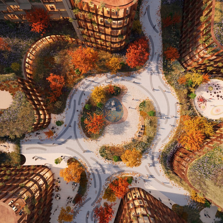 OODA and LJ-Group Transform a Prague City Block into a Permeable Mixed-Use Complex with a Landscaped Central Plaza - Image 3 of 15
